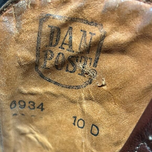 Dan Post Western Cowboy Boots Cherry Brown MENS SiZE 10D 6934 main image 7